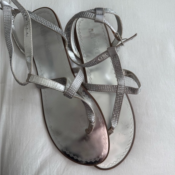 Report Silver Rhinestone Sandals - Picture 2 of 2